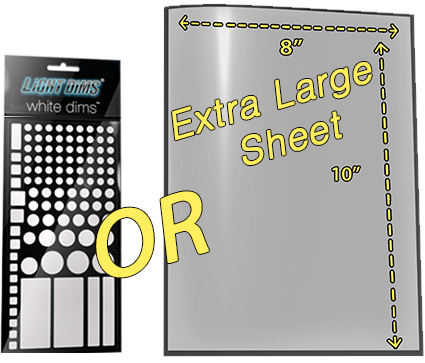 LightDims Sheet Black Out Edition Medium Size Customizable minimal Packaging 
